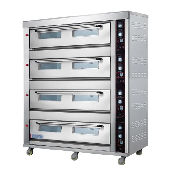 Electric 4 Deck 16 Tray Mechanical Panel Steam Function Stone Plate Bakery Commercial Oven Electric Bread Electric Commercial Oven