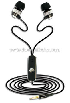 Metal in earphone with mic for mobile phone welcom OEM