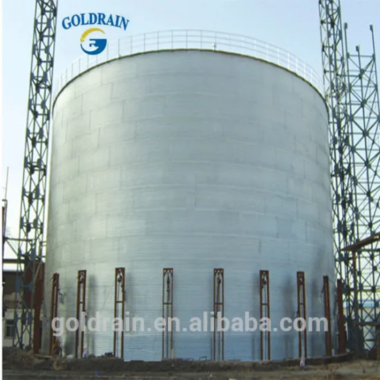 Assembly flat bottom steel silo for bulk material grain