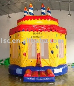 birthday cake inflatable bouncer