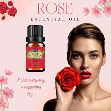 Óleo de massagem essencial de rosa 100% puro corporal orgânico natural Óleo de face rosa Óleo essencial