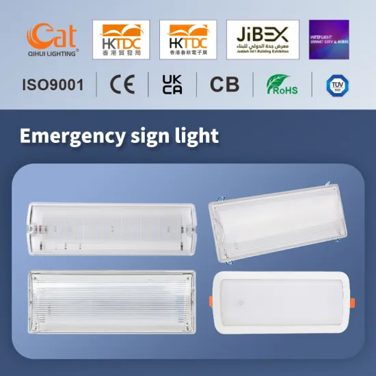 IP65 LED Emergency Exit Sign Light with 3 Hour Battery Backup