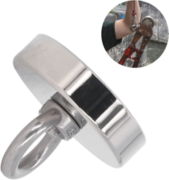 Strong D80MM Neodymium Magnet for Industrial Use and Fishing - 617LBS Pull Force