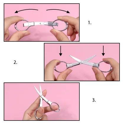 Stainless Steel Multi-functional Makeup Eyelash Stretching Scissors