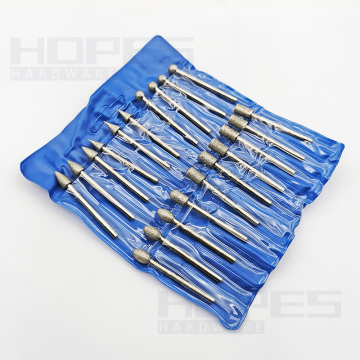 Diamond Grinding Heads for Nail Jewelry and Amber Polishing - 20pcs 3x6mm Emery Rotary Burrs