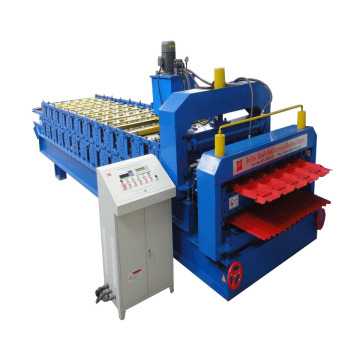 Bambus glasierte Fliesen Doppeldeck Rollformmaschine