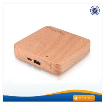AWC910 Best Quality Beech and Walnut Wood+Aluminium portable charger power bank 10400mah power bank