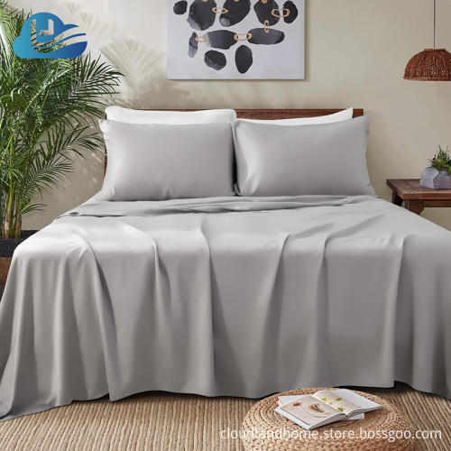 Cloudland Luxury Pure Tencel Queen Size Bed Sheet Set with Deep Pockets