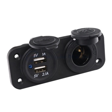 Genuine Marine Boat Yacht Car Caravan Motorhome 12V/24V USB Voltmeter Cigarette Lighter Double Hole Waterproof DC USB Socket