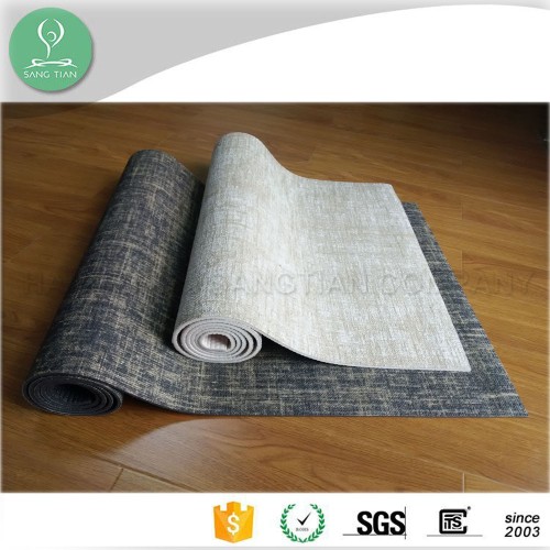 Latex Free Colorful Pvc Tpe Rubber Jute Yoga Mat, High Quality