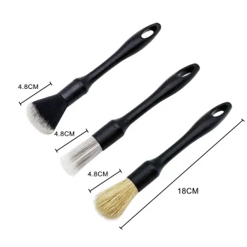 ShineOpen 3pcs Car Interior Cleaning Brush Set: Soft Detailing Brushes for Thorough Vehicle Maintenance