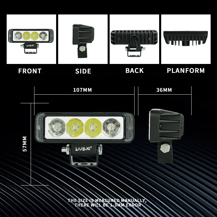 motorcycle rectangle fog light