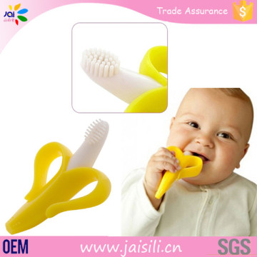 Hot Sales Promotion Silicone Baby Banana Bendable Training Toothbrush