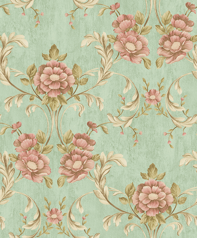 Exquisite floral thickened wallpaper