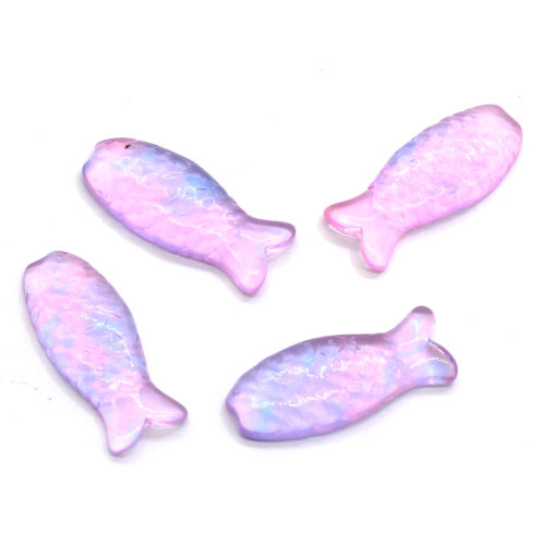 New Charms 100pcs / bag Mini Fish Transparent Flat Back Resin Cabochon For Handmade Phone Shell Beads Charms Παιδικά Παιχνίδια Διακόσμηση