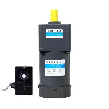 90MM 5IK 90W AC Speed Regulating Motor - Small Variable Speed Electric Motor with Control Drive Governor (90rpm to 1650rpm)