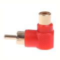 R/A Connector RCA Male to RCA Female Plug