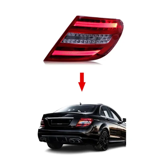 Mercedes Benz W204 C Class C180 C200 C260 2007-2014 LED Dynamic Taillight Assembly