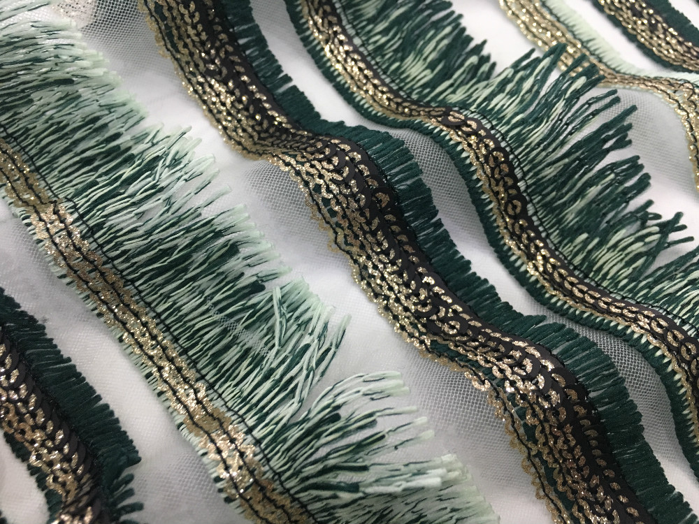 3D Sequin Embroidery Fabric