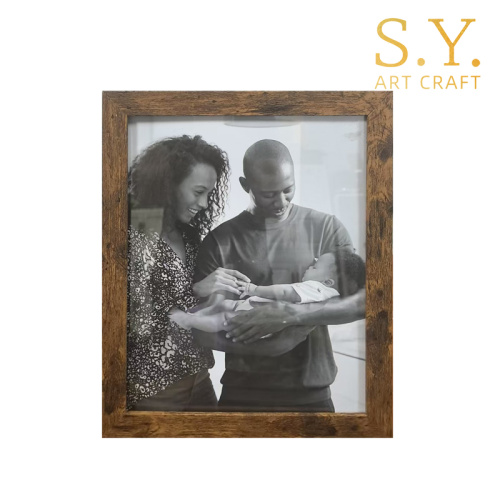 Элегантная коричневая винтажная деревянная рамка для фотографий