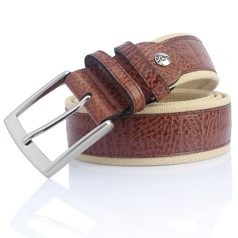 Genuine Leather Canvas Belt Export Italy Brand Man Belt (SR-13027)