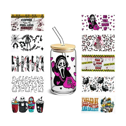 UVDTF Waterproof Vinyl Cup Decals for Libbey Cups - Custom 16oz to 40oz Wraps & Stickers