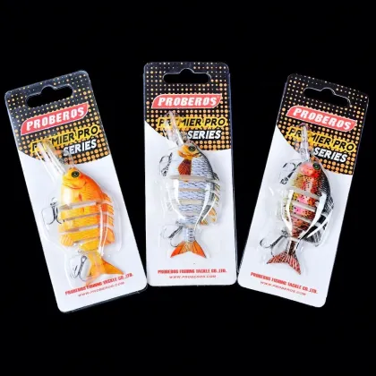 6 Segments Multi Jointed Topwater Life-Like Trout Swimbait and Hard Crankbaits for Sunfish
