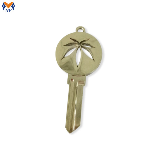 Custom metal key shape logo charms