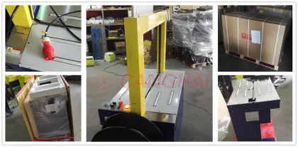 Semiautomatic PE band carton strapping machine