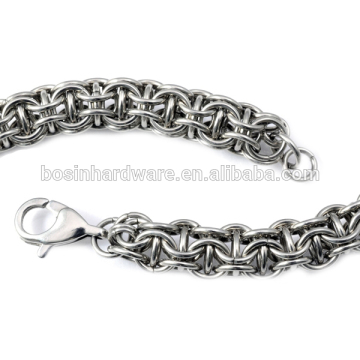 Moda De Alta Calidad De Metal De Acero Inoxidable Cadena De Maille Pulsera