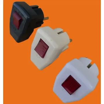 2-контактный разъем с заземлением и переключателем (P7055)