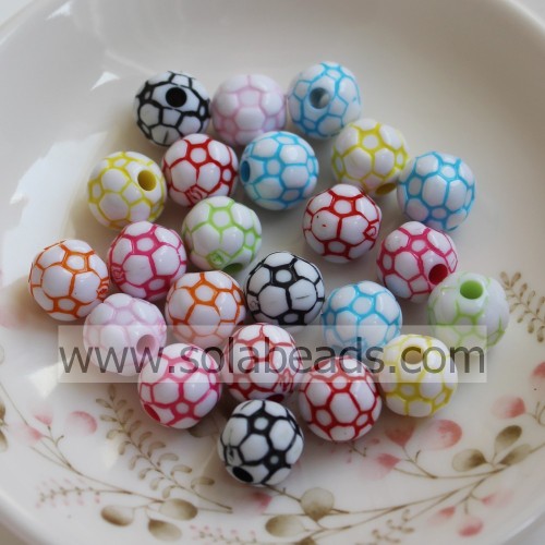 Christmas Tree 12mm Colored Round Ball Tiny beads