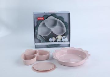 2 pack flower shape serving plate