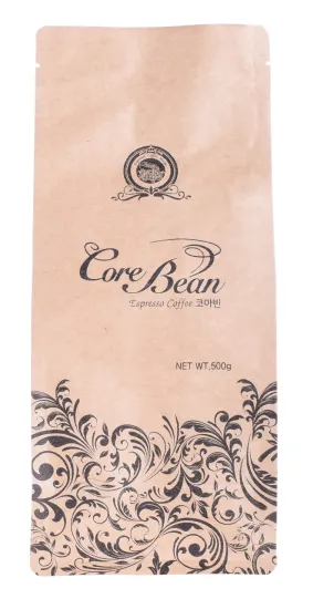 Clear Laminated Material Kraft Paper Bag For Food Food Packaging Design Stand Up Pouch Kraft