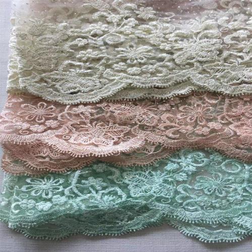 Tyll Mesh platt broderityg med glitter