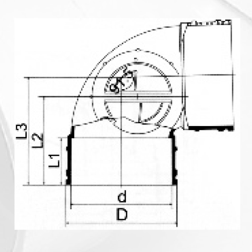 BS5255 / 4514 الصرف الكوع Upvc 90 درجة باب جانبي رمادي