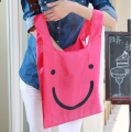 Custom logo smile face recycle nylon bag