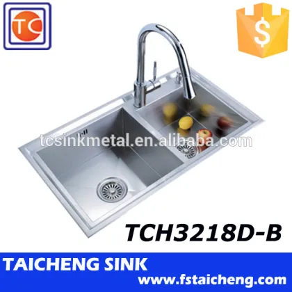 60/40 American standard 32 inch Undermount Stainless Steel Double Sink