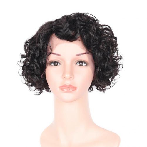 100% NATURAL VIRGIN REMY HUMAN HAIR  CURLY WIG