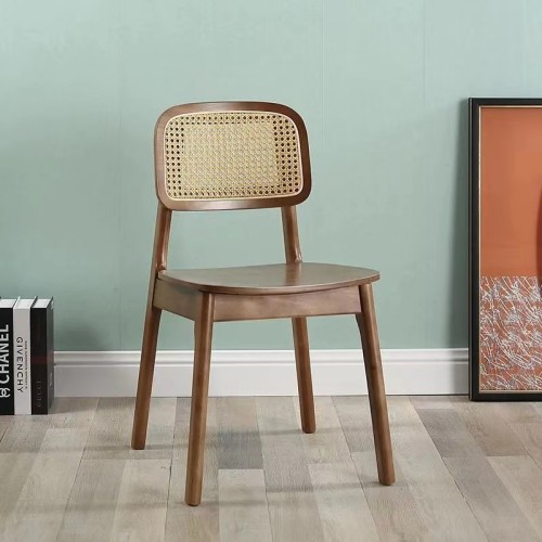 Rattan Wooden Dining Chair for Home Restaurant Hotel
