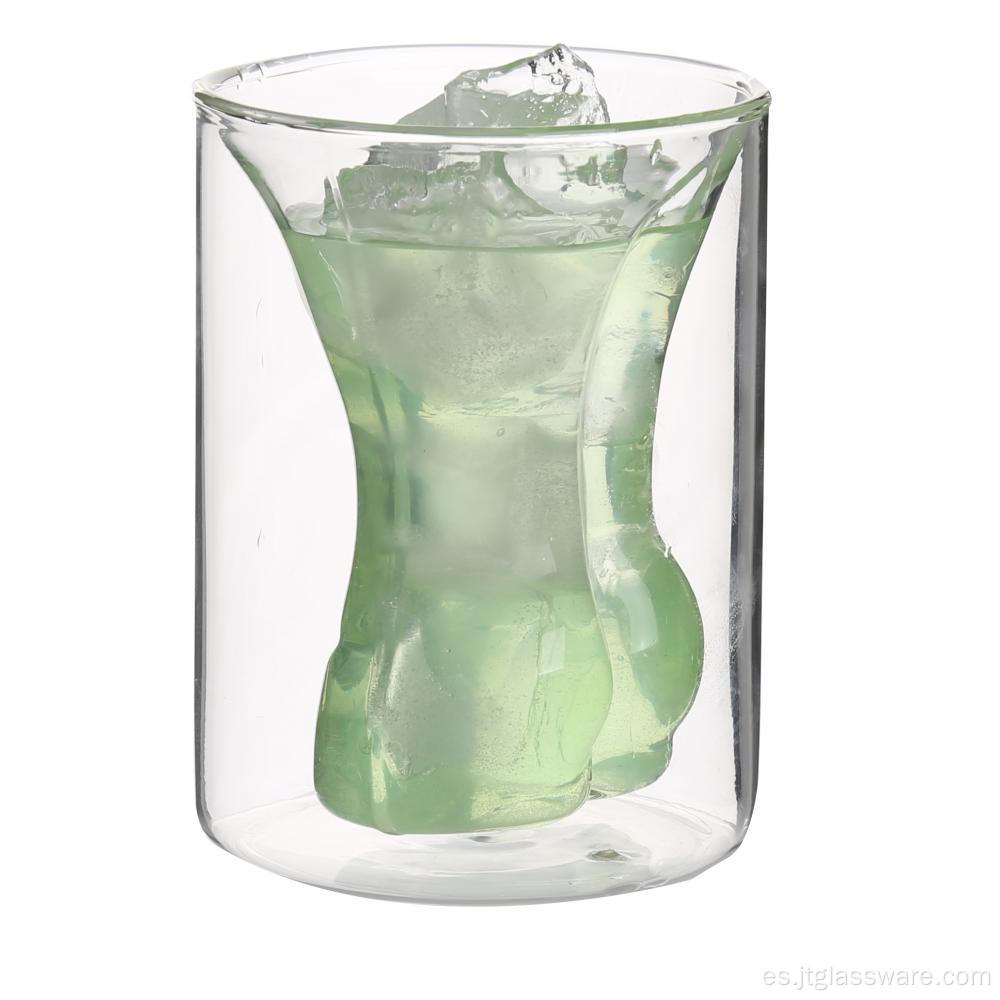 Copas de vidrio de borosilicato de doble capa para vino