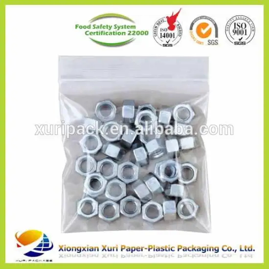 High Quality custom logo printed resealable zipper plastic bag for chemicals