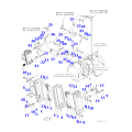 Large bulldozer D375A-5 oil cooler assembly 195-03-43100, bulldozer engine oil cooler