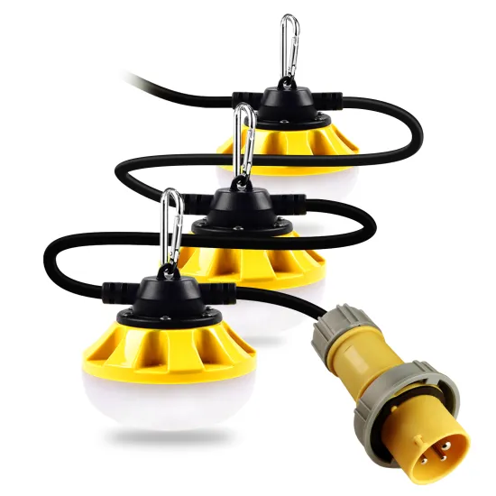 15m 50W 6000 Lumen Rubber Cable Waterproof LED Work Light - Festoon String Light 110V