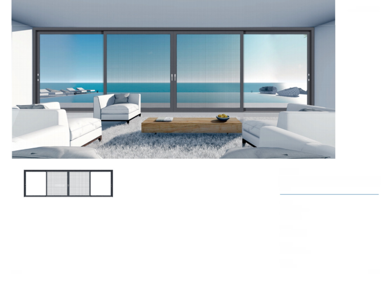 Enjoy a three-track screen door with one heavy-duty sliding door