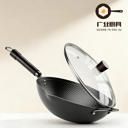 Black Non-Stick Honeycomb Frying Pan