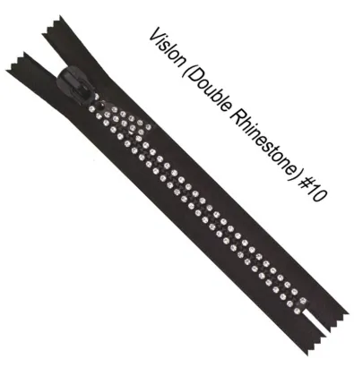 #3 #5 8# #10 magic diamond zipper rhinestone teeth zippers shiny crystal stones plastic zipper for winter jackets