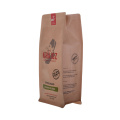 1000g Bio Pack Brown Kraft Paper Coffee Poss med glidelås