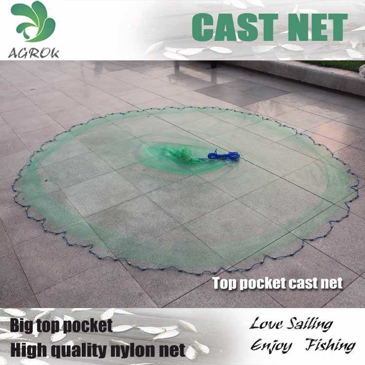 Shrimp Cast Net 10ft -12ft Top Pocket Cast Net Japanese Style