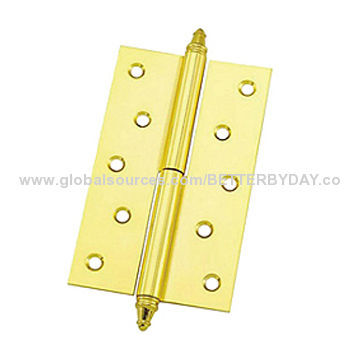 Lift-off iron door hinge hardware with chrome, brass and nickel colors